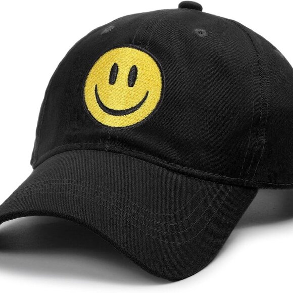 Smile Face Baseball Cap Cotton Unisex Sun Hat Adjustable Fashion - Picture 1 of 5